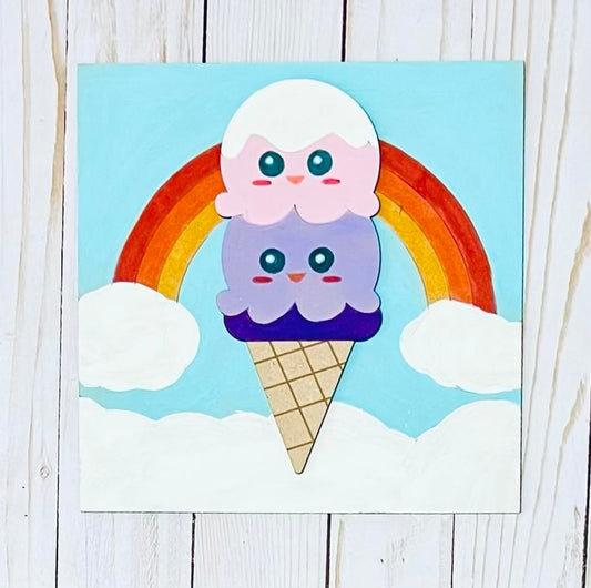 DIY Rainbow Ice Cream
