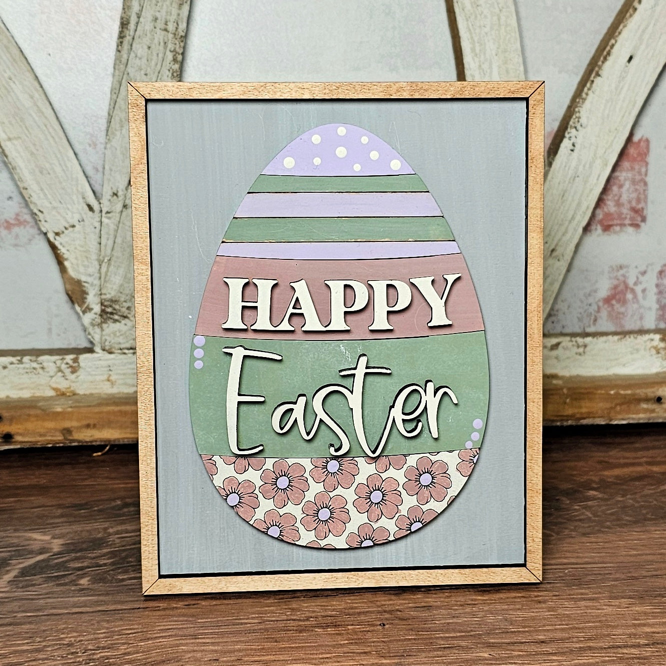DIY Happy Easter Egg Mini Sign