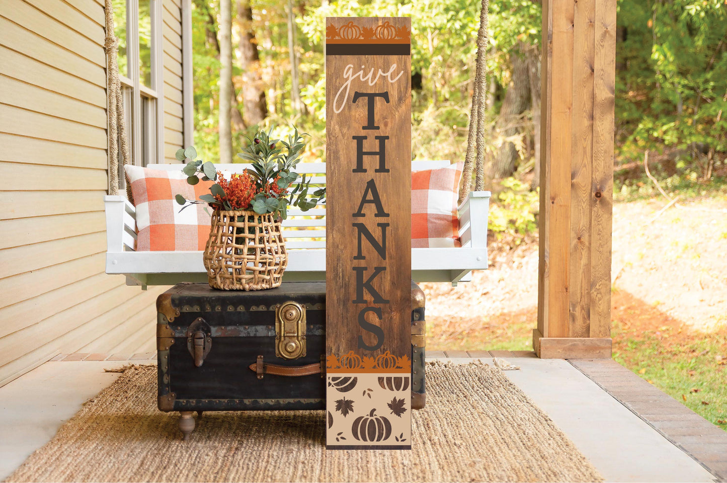 Give Thanks Porch Leaner