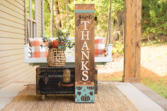 Give Thanks Porch Leaner