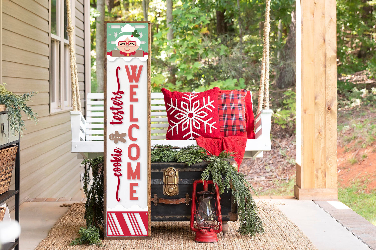 Cookie Testers Welcome Porch Leaner