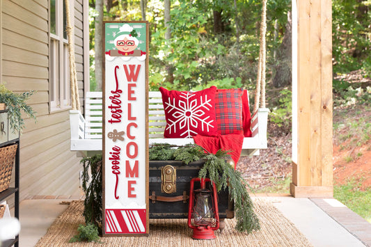 Cookie Testers Welcome Porch Leaner