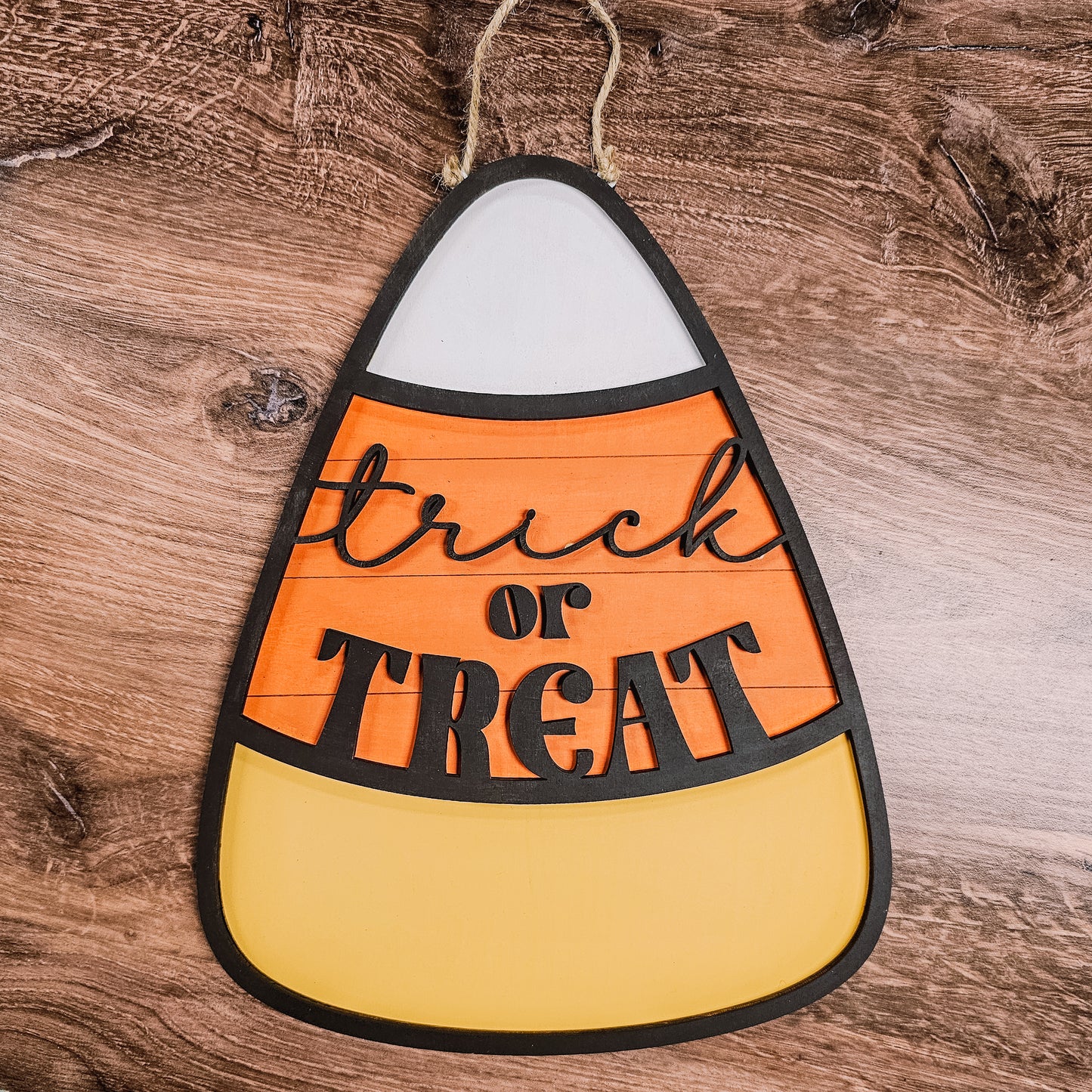 Trick or Treat Candy Corn Door Hanger