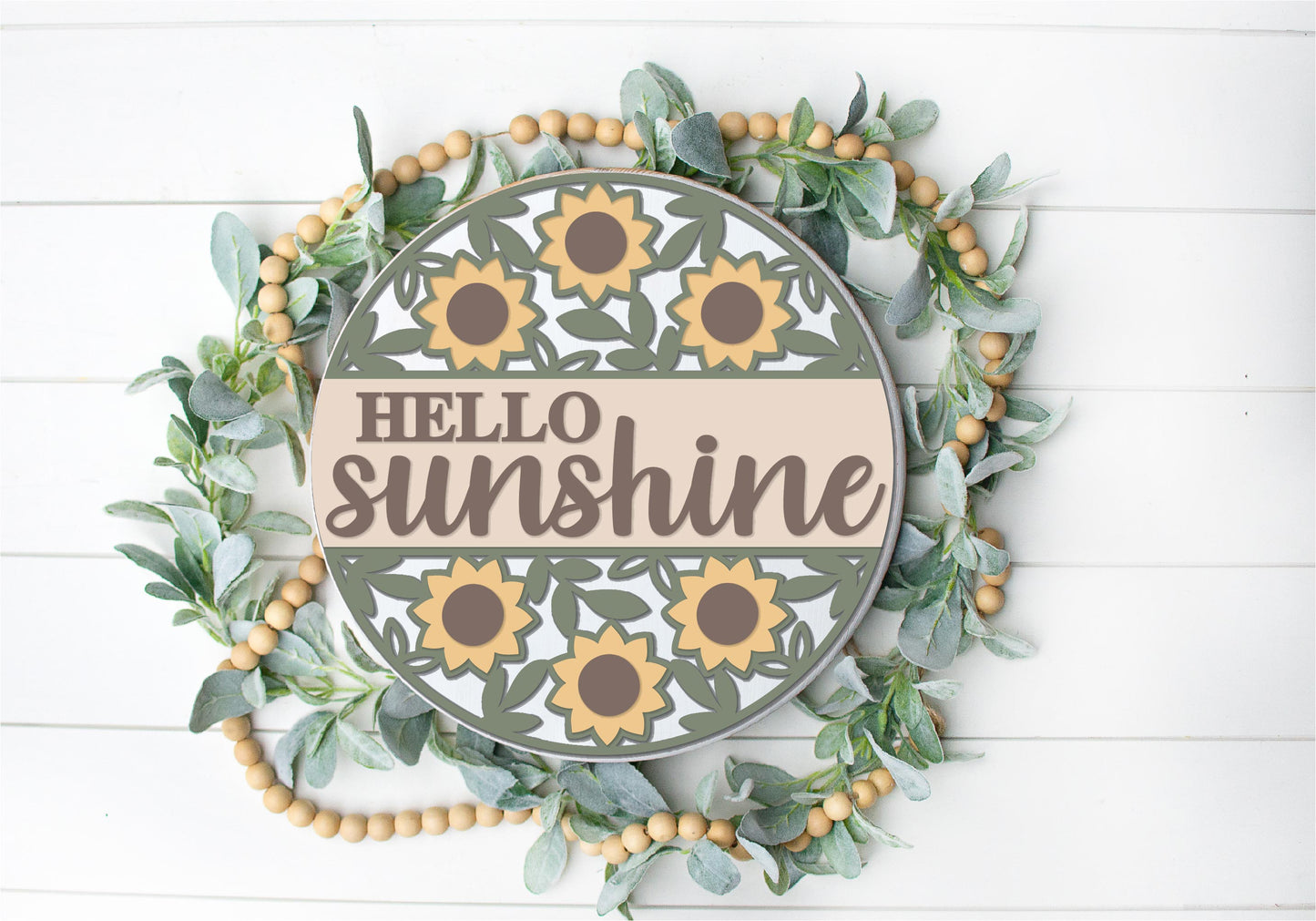 Hello Sunshine Sunflower Round