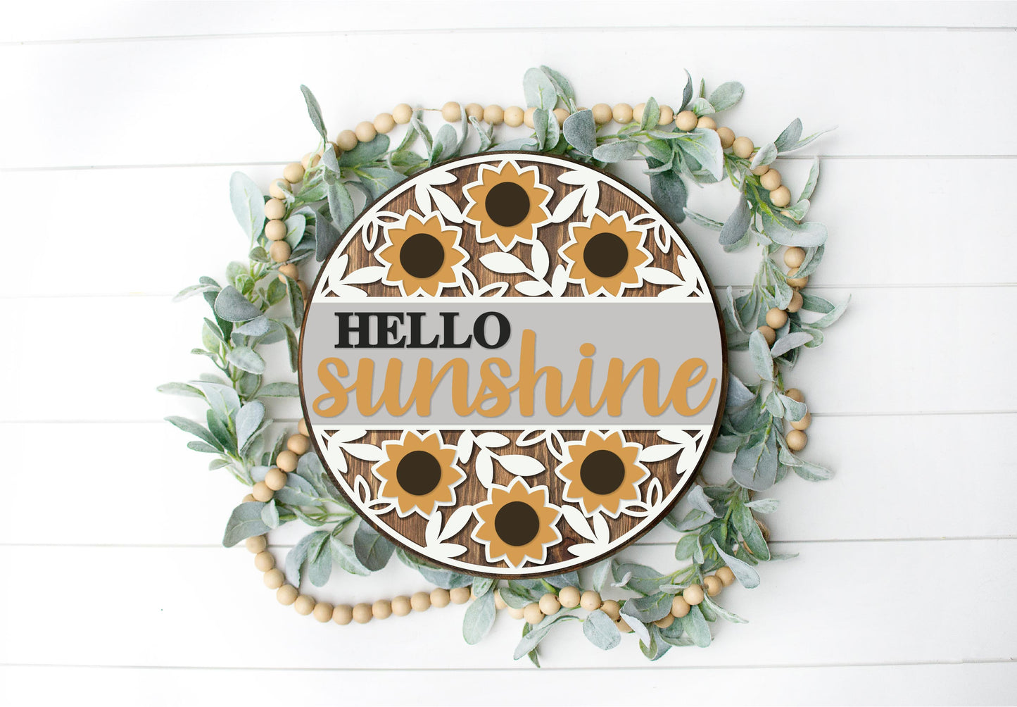 Hello Sunshine Sunflower Round