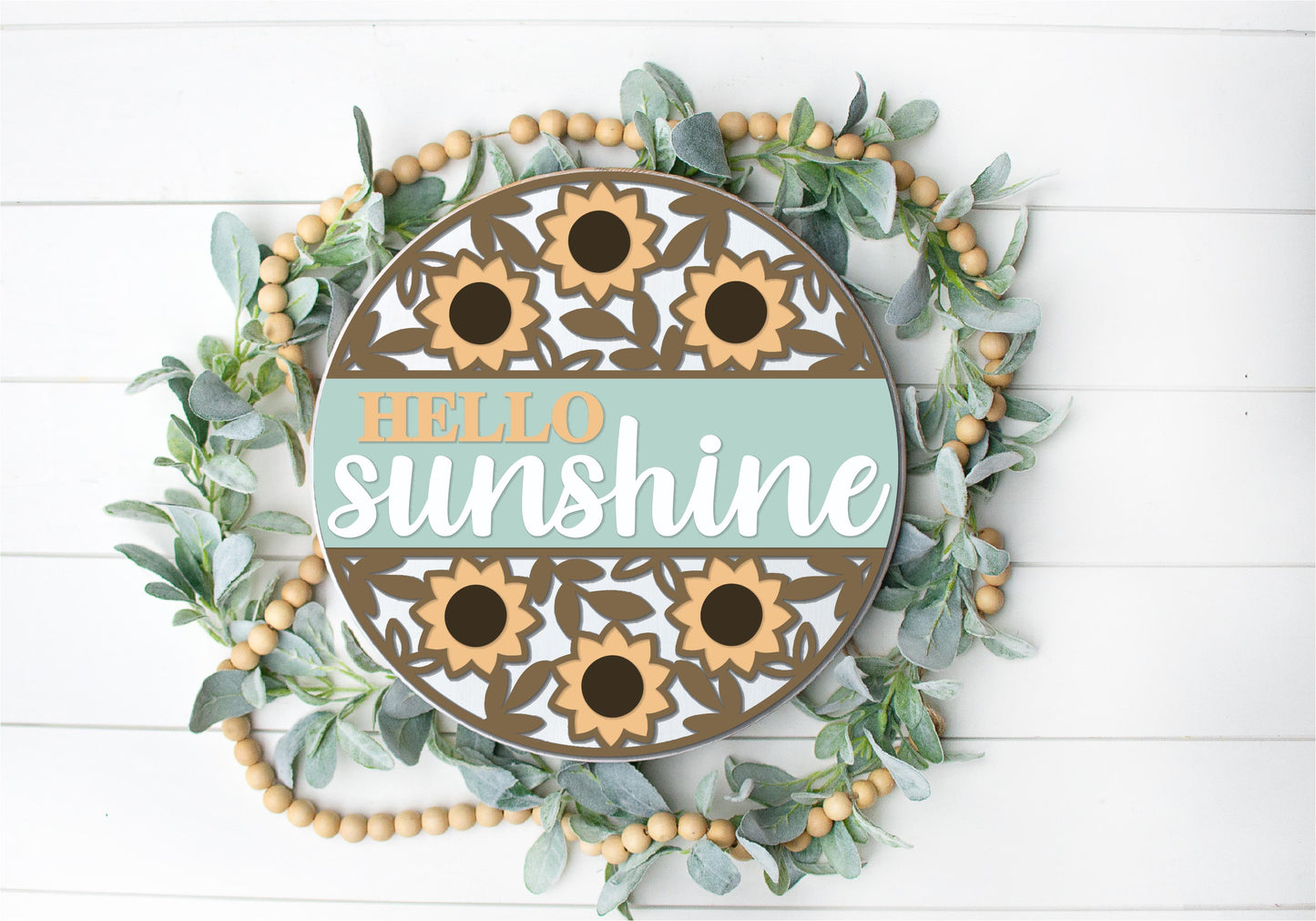 Hello Sunshine Sunflower Round