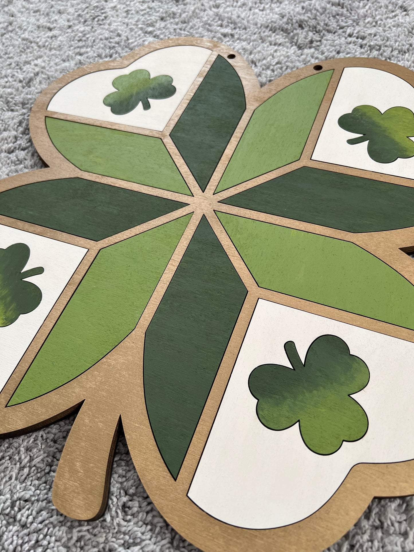 DIY Barn Quilt Shamrock Sign