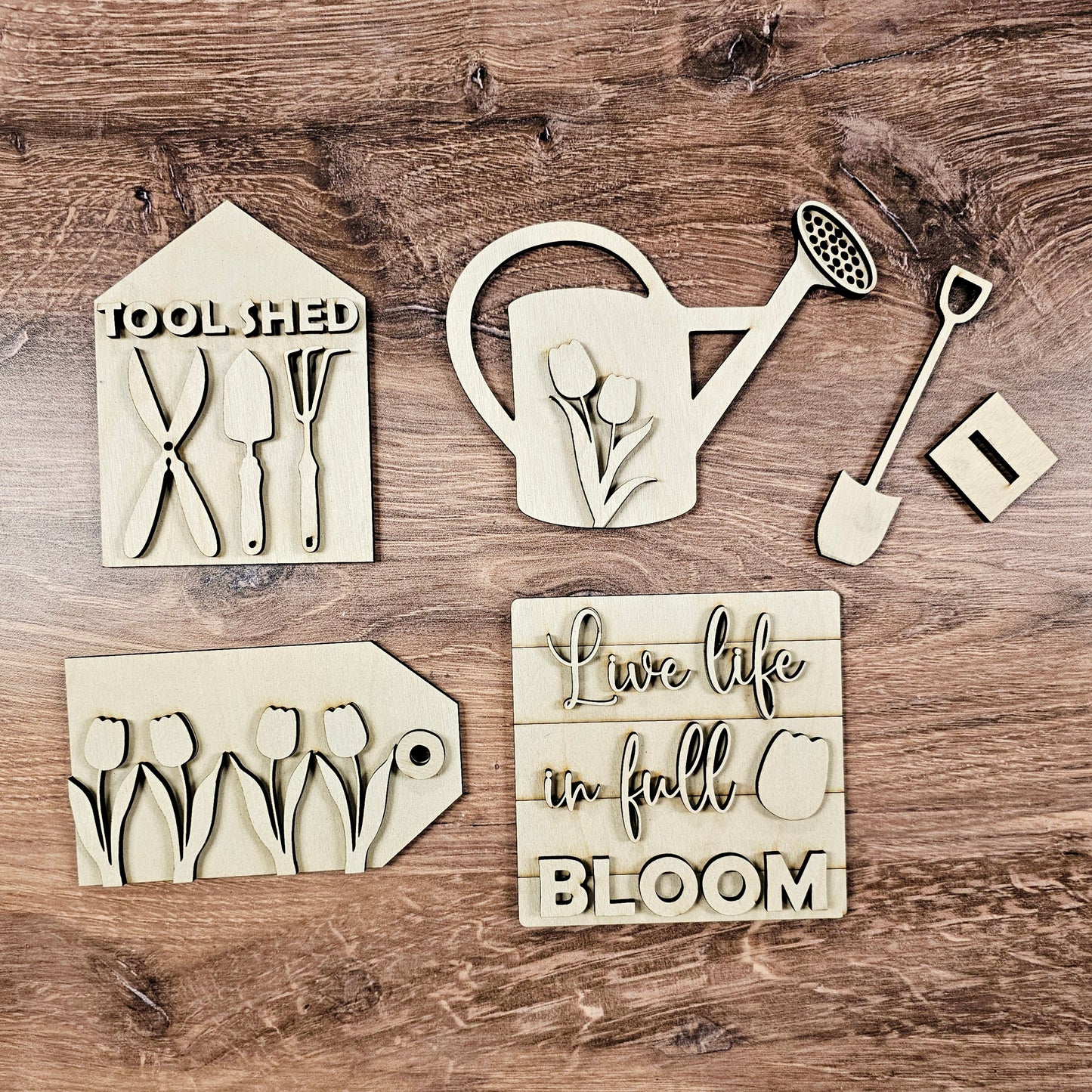 DIY Spring Bloom Tiered Tray Set