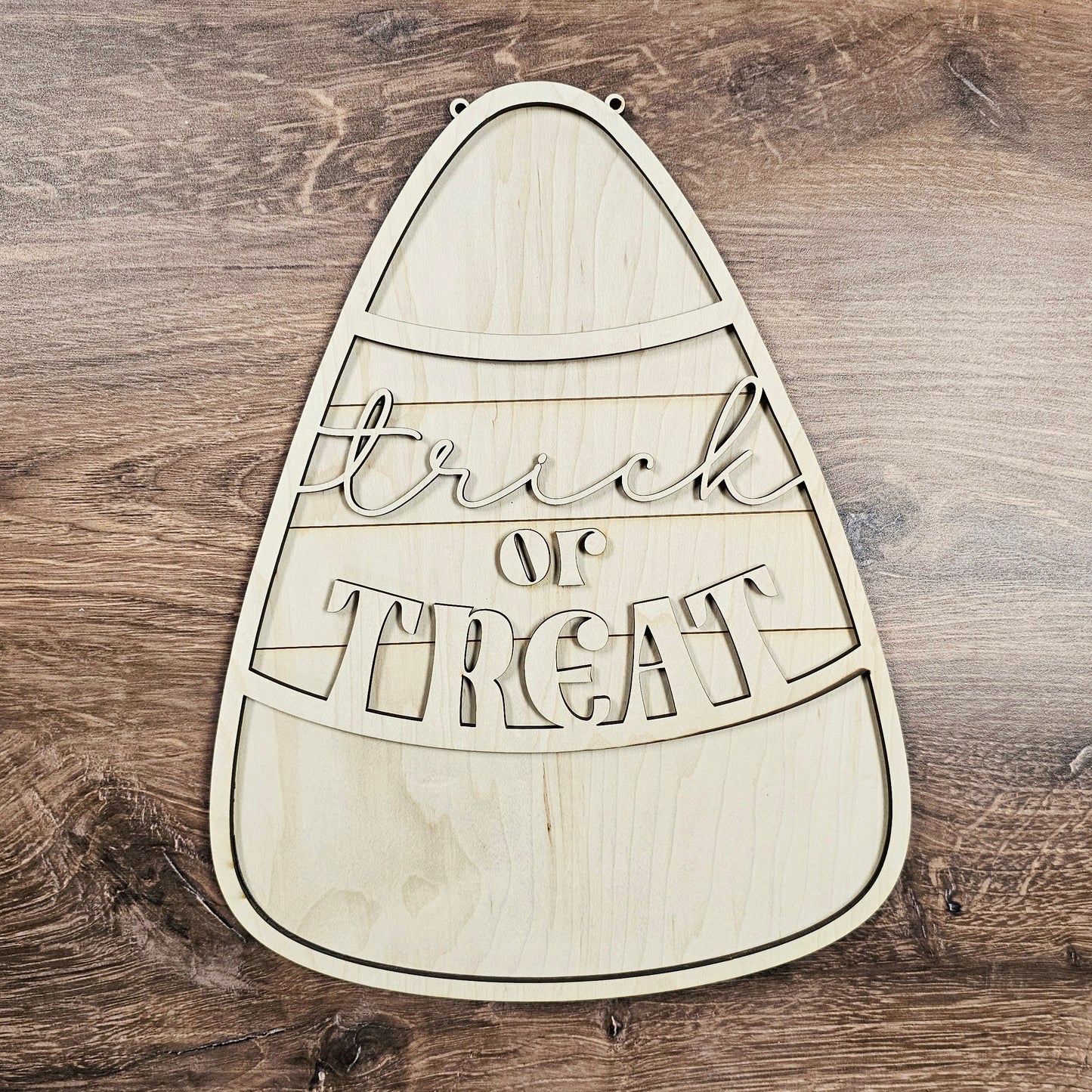Trick or Treat Candy Corn Door Hanger
