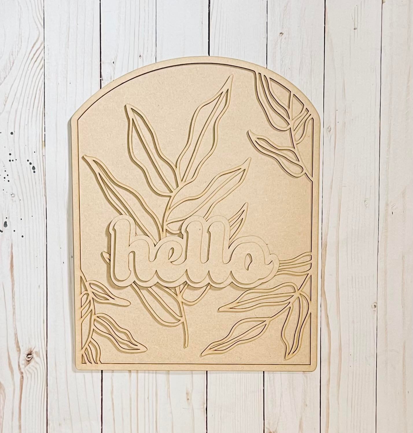 Arched Hello Sign