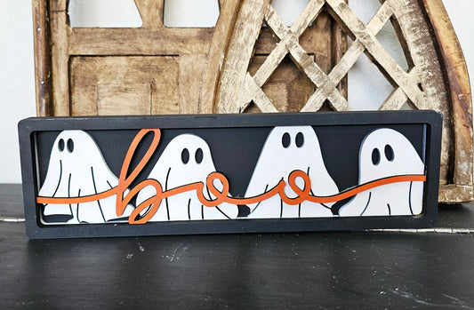 Boo Ghost Layered Shelf Sitter