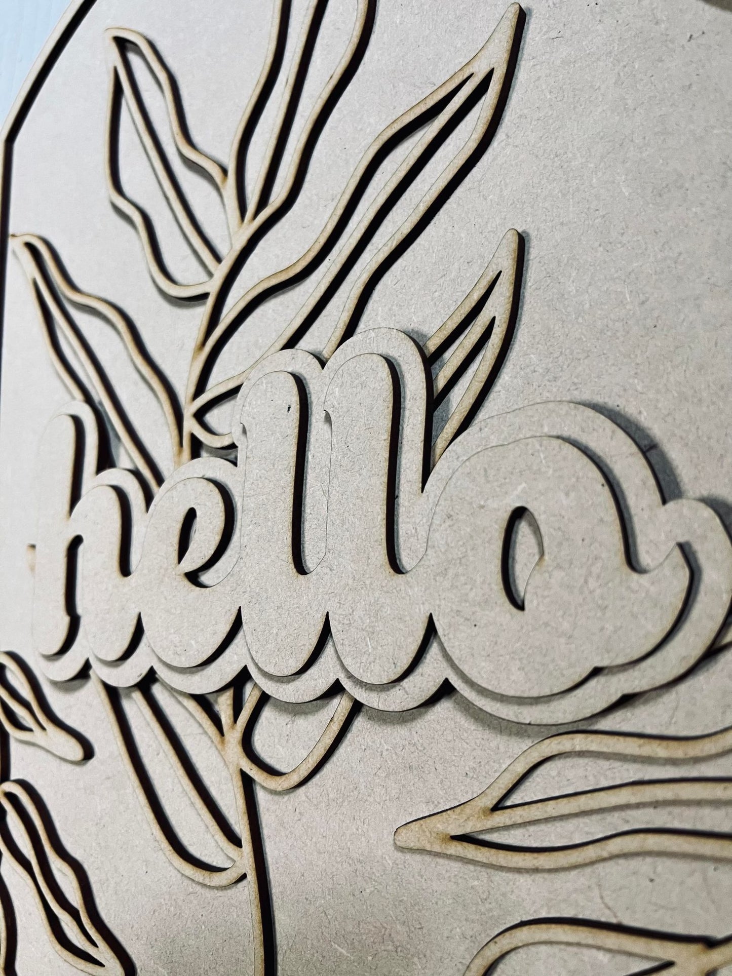 Arched Hello Sign