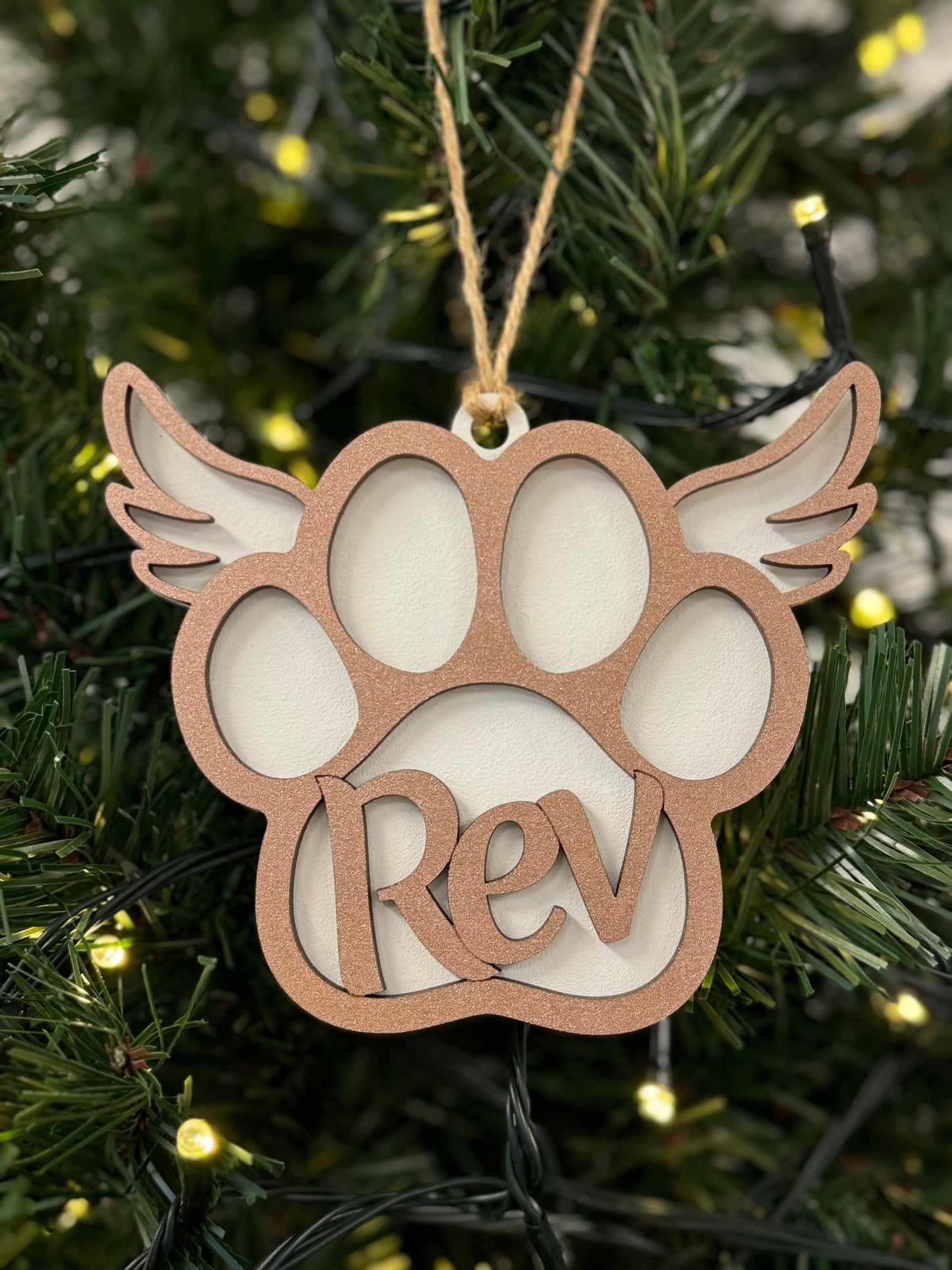 Personalized Pet Paw Ornament