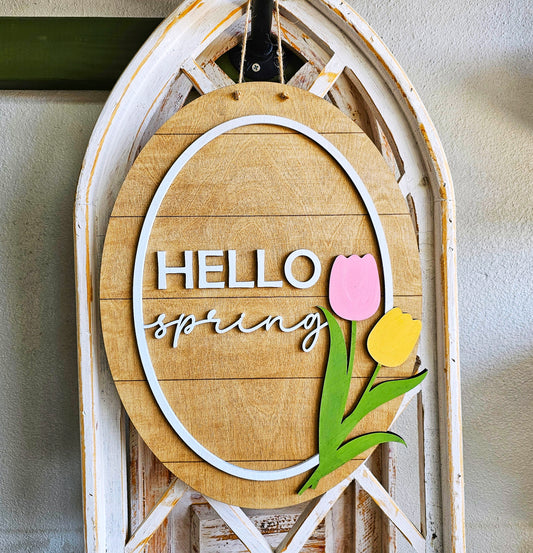 Hello Spring Door Hanger