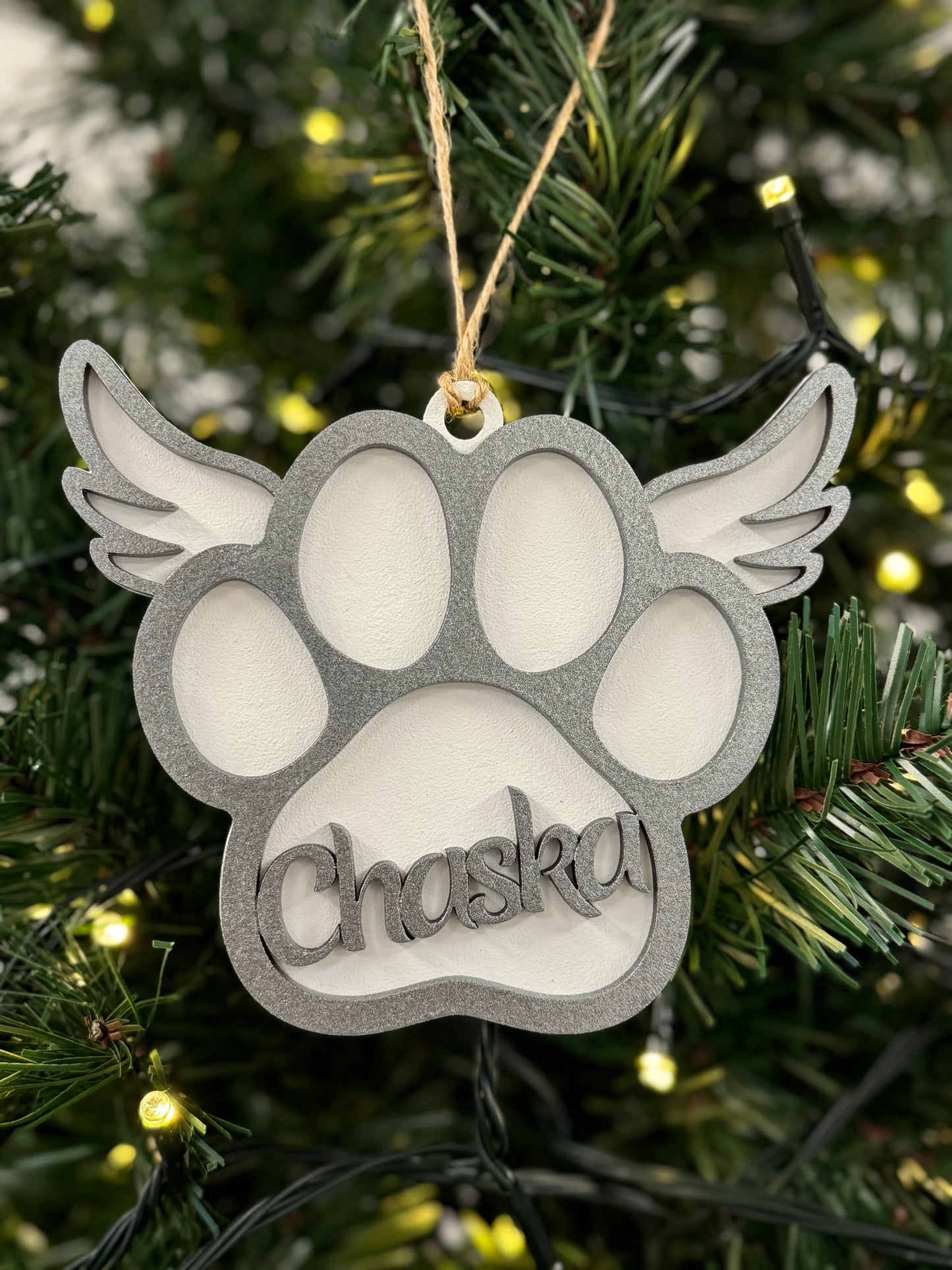 Personalized Pet Paw Ornament