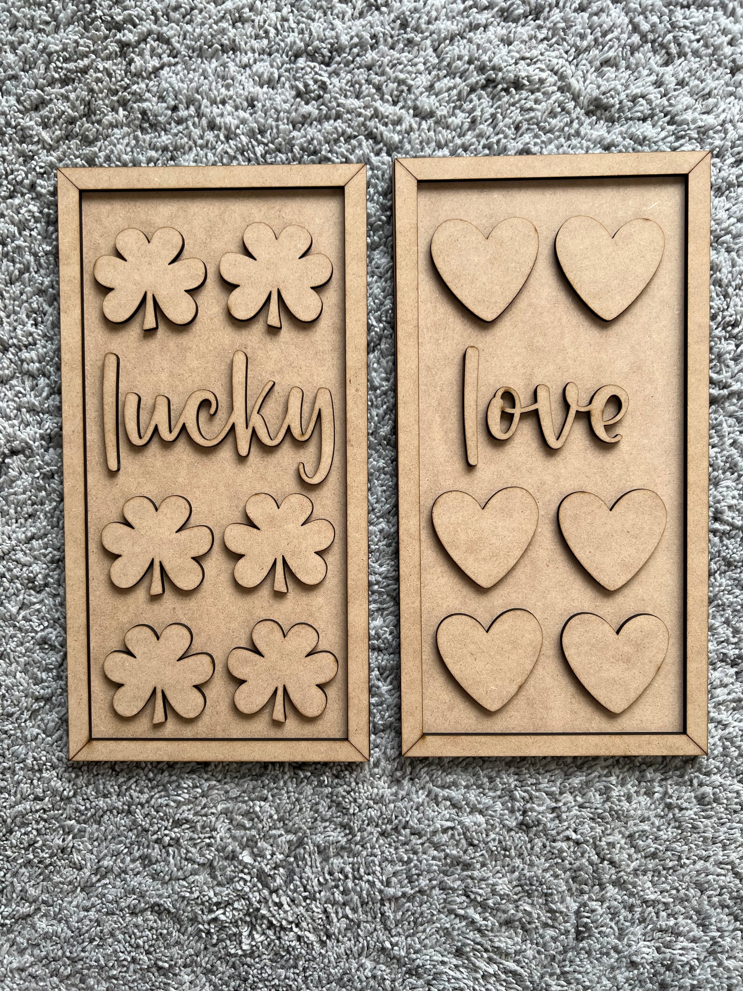 Reversible Valentines & St. Patricks Sign Set