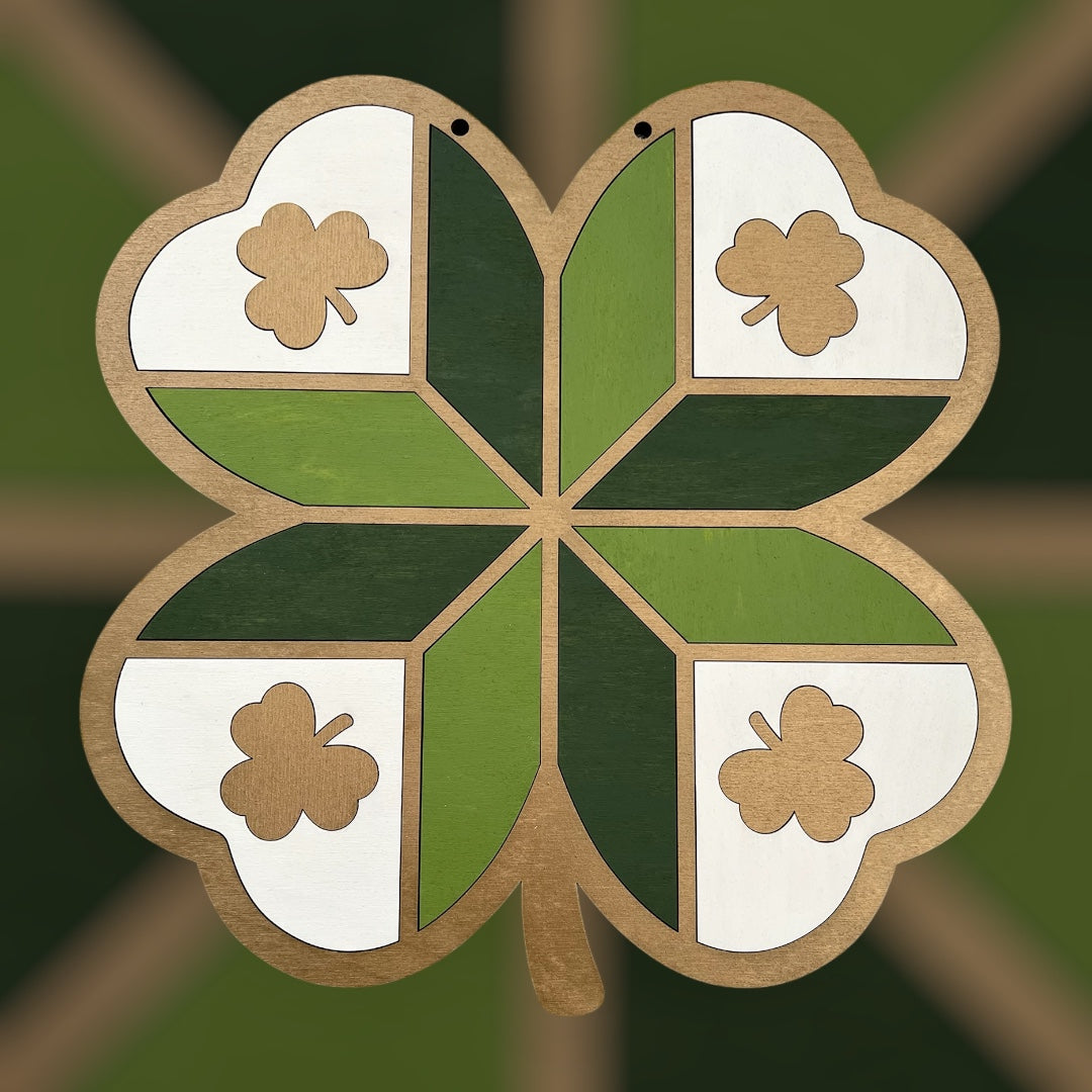 DIY Barn Quilt Shamrock Sign