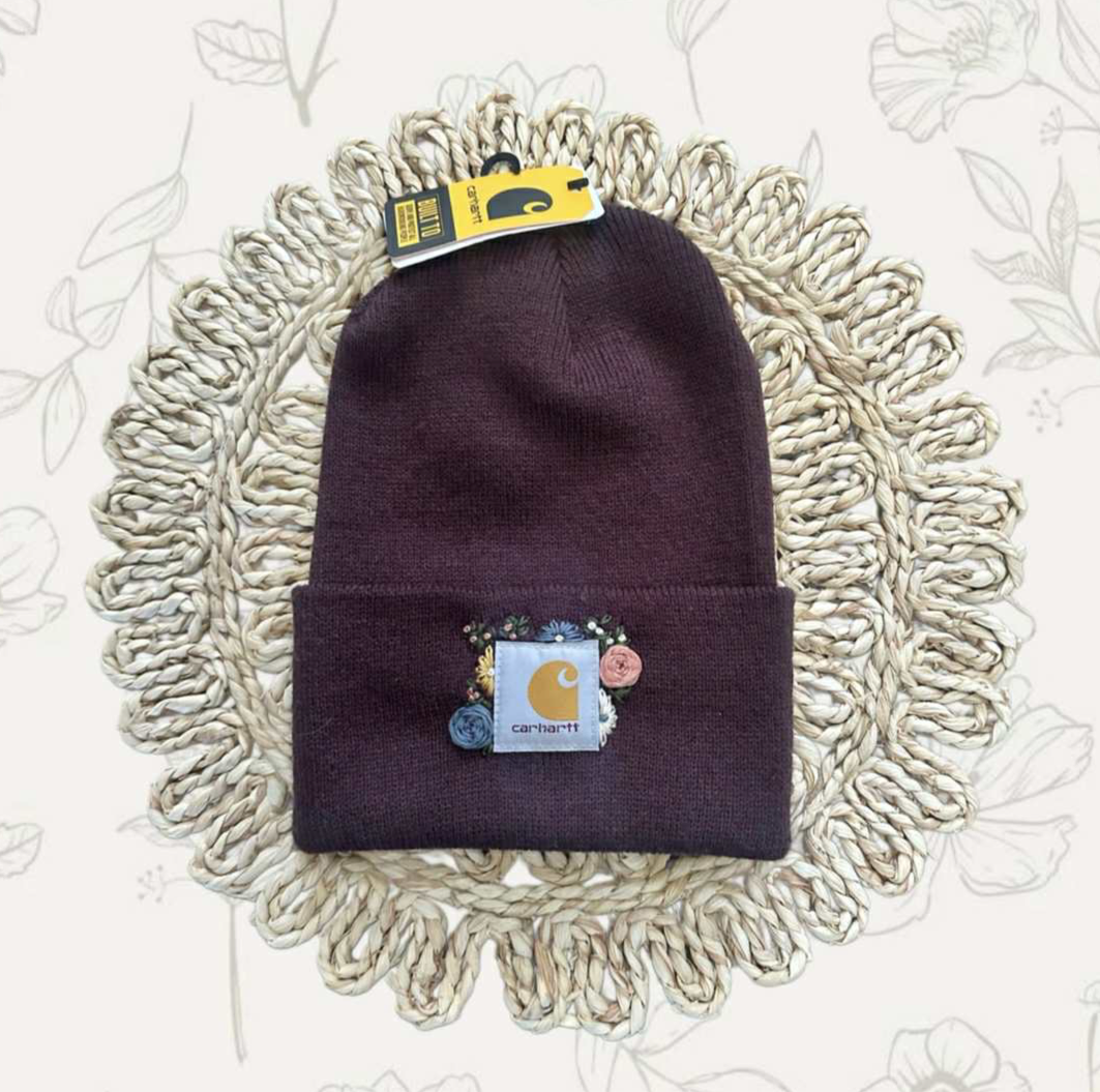 Embroidered Floral Carhartt Beanie Workshop