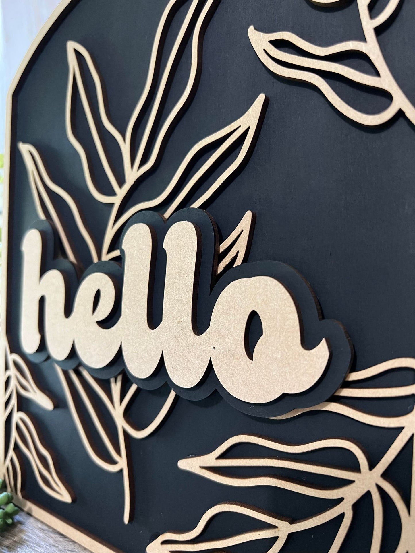 Arched Hello Sign