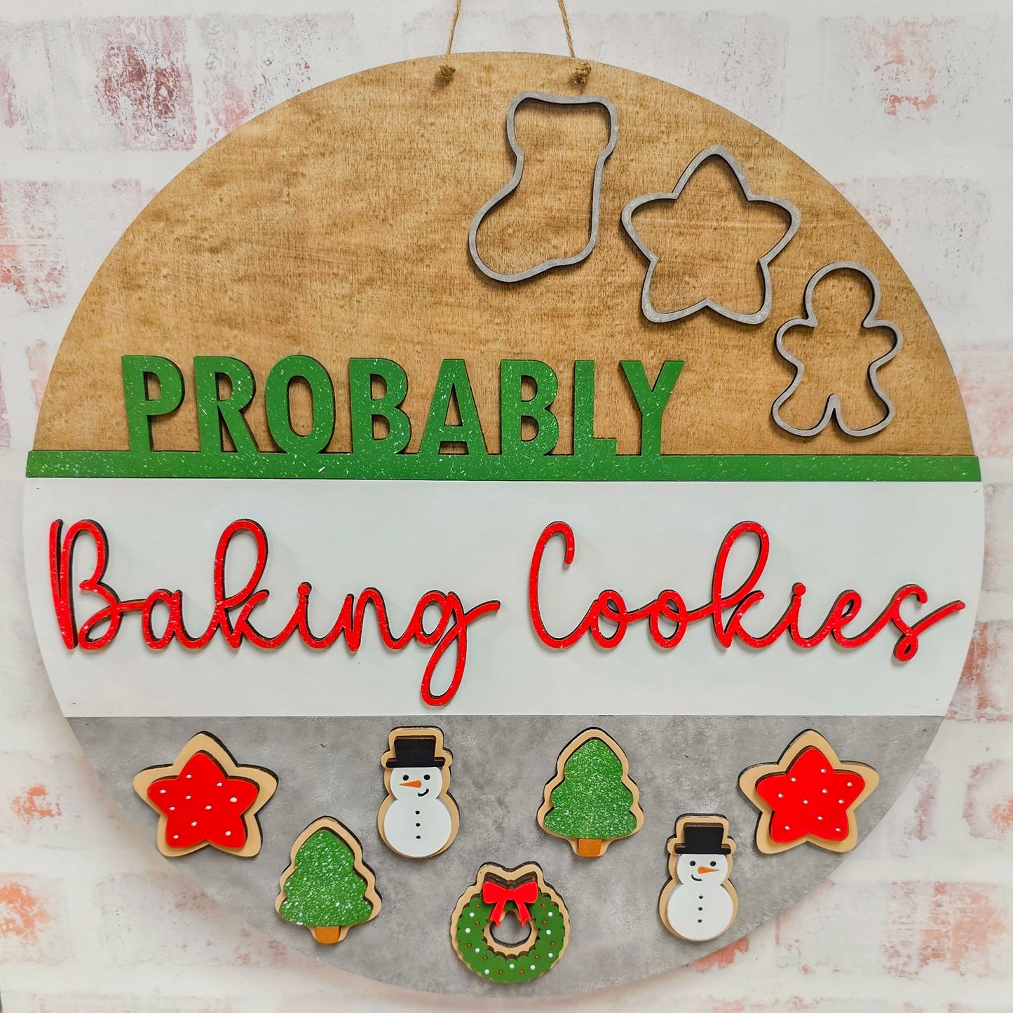 Probably Baking Cookies Door Hanger