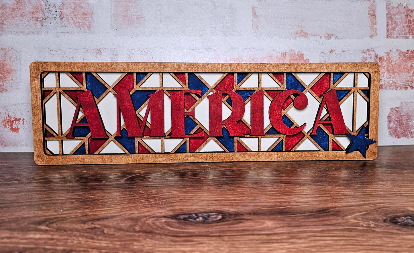 Patriotic America Shelf Sitter