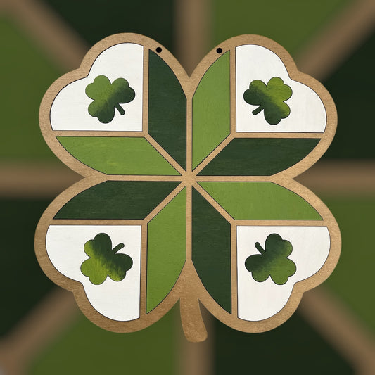 DIY Barn Quilt Shamrock Sign