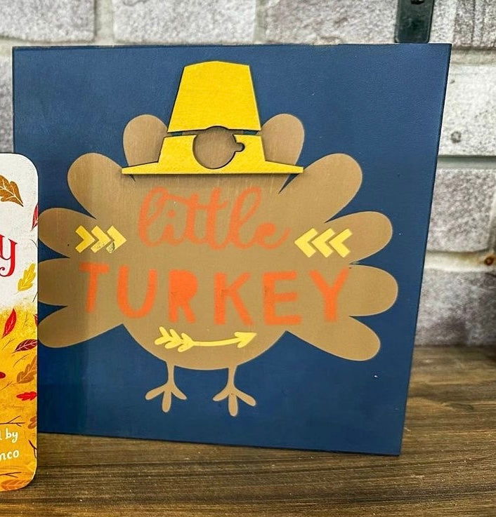 DIY Kids Stenciled Little Turkey