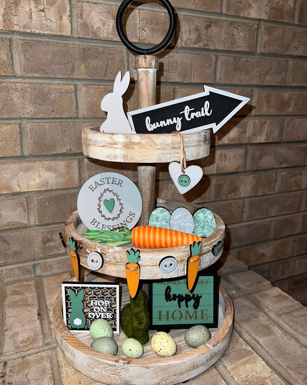 DIY Easter Tiered Tray Set