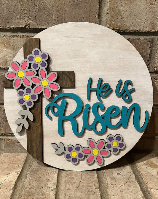 DIY He Is Risen Door Hanger