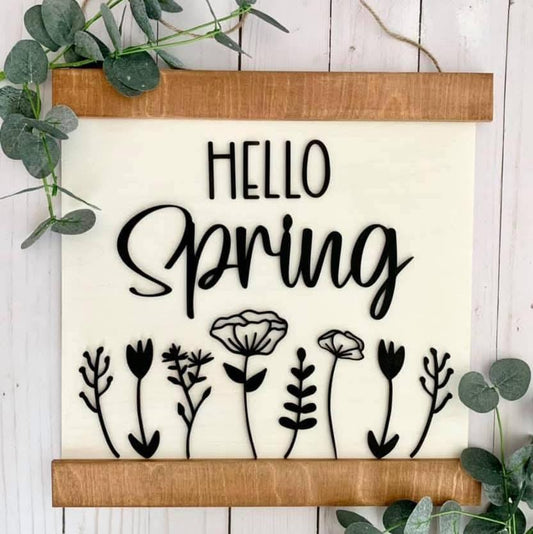 DIY Hello Spring Sign