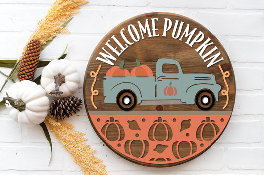 Welcome Pumpkin Truck Round