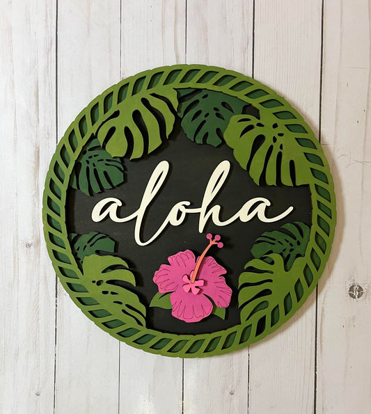 Aloha Round Sign