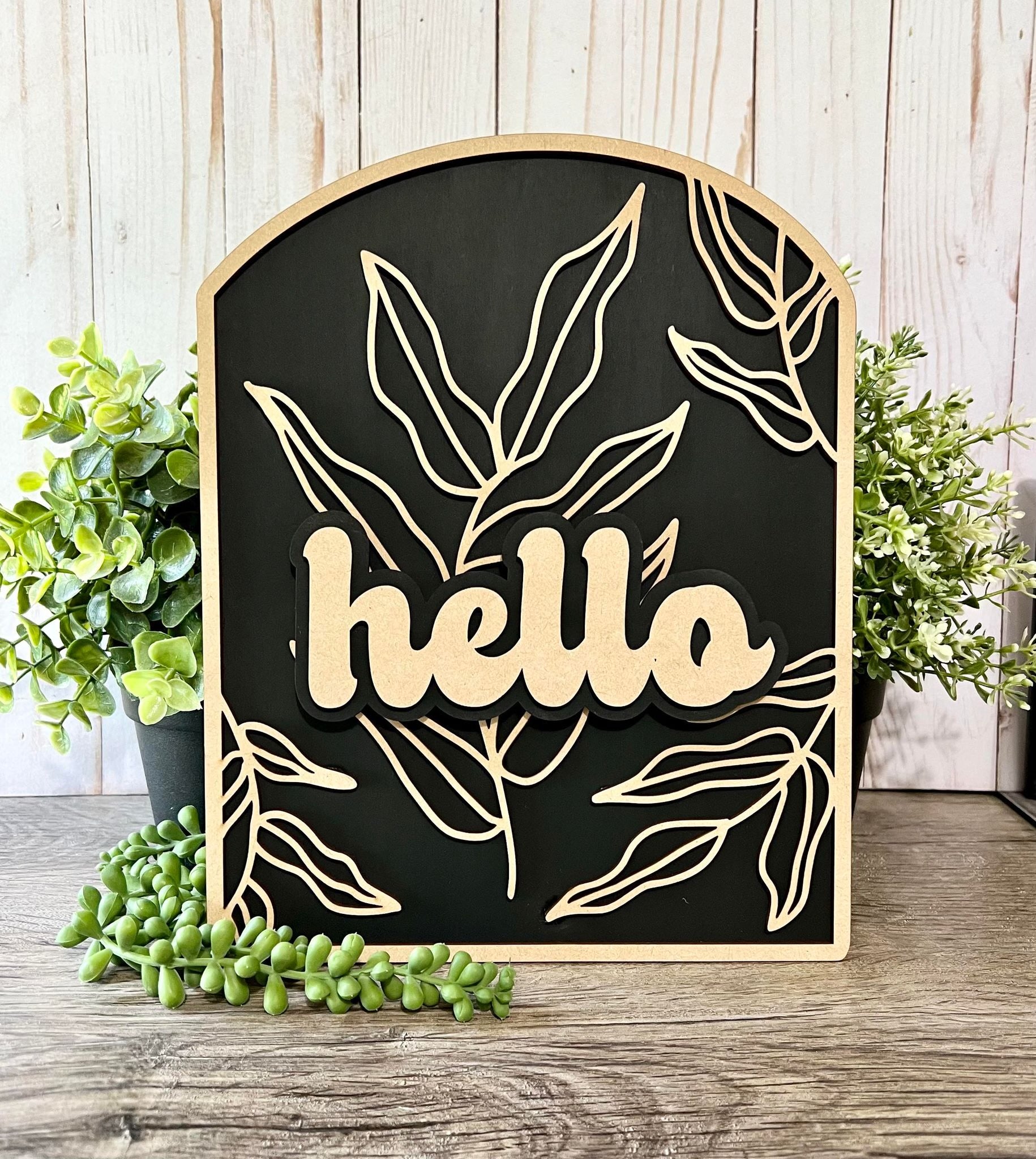 Arched Hello Sign – Marge & Darn's Craft Co.