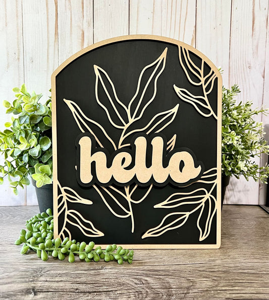 Arched Hello Sign