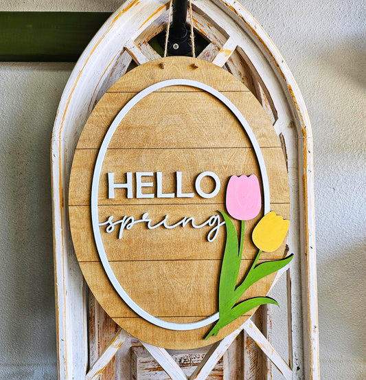 Hello Spring Door Hanger DIY Kit