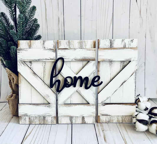 Rustic Home Barn Door Sign