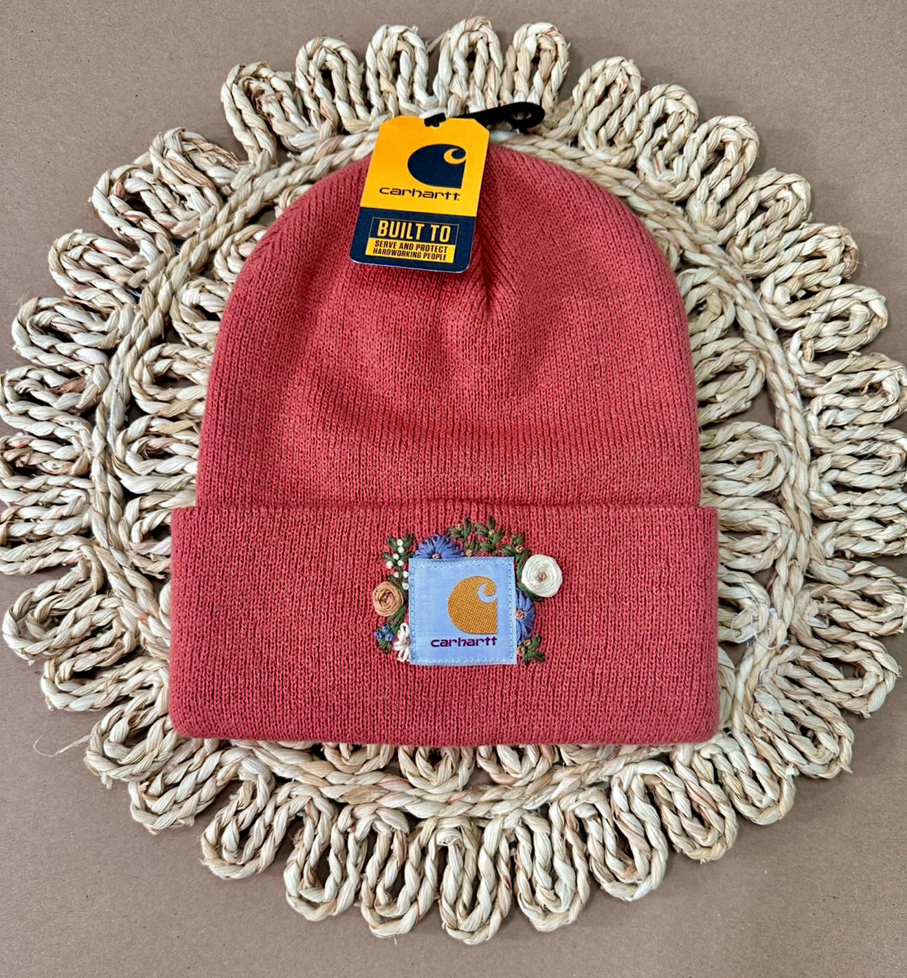Embroidered Floral Carhartt Beanie Workshop