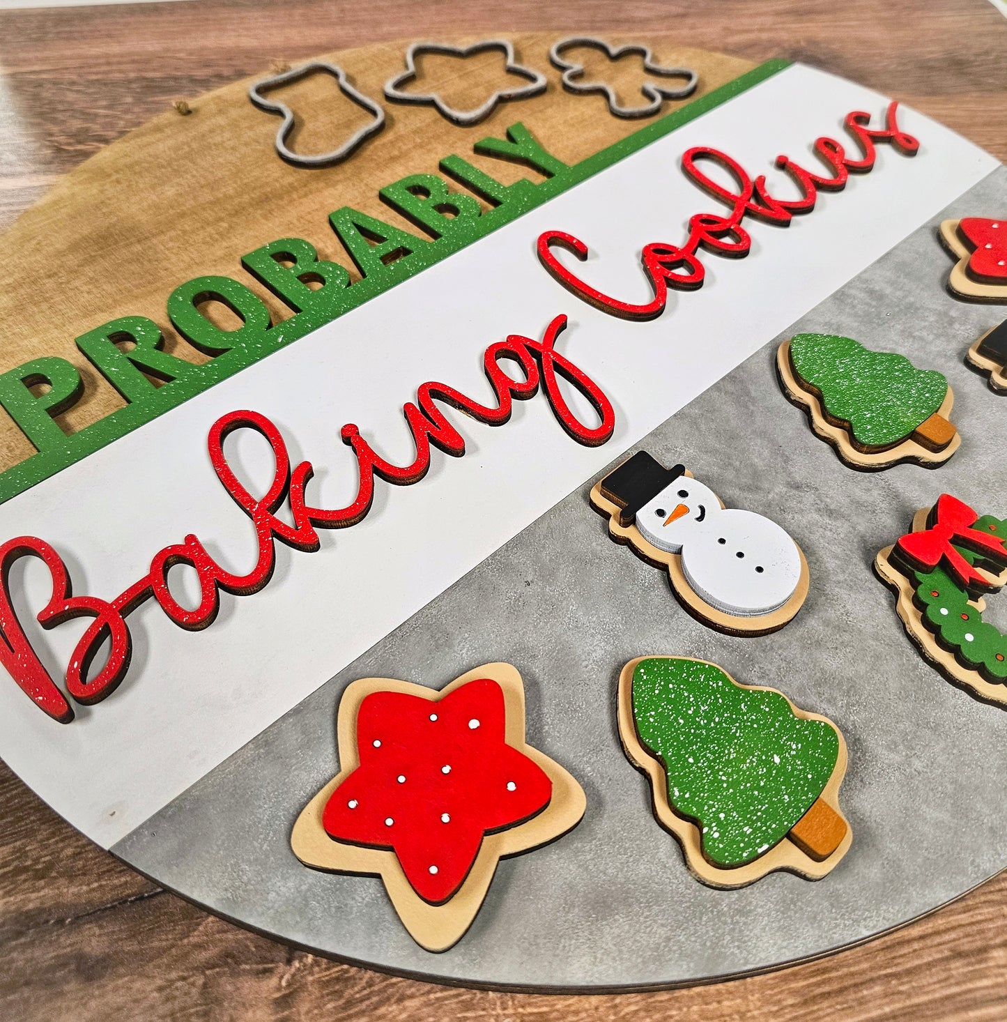 Probably Baking Cookies Door Hanger