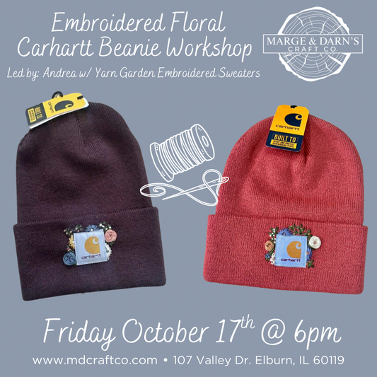 Embroidered Floral Carhartt Beanie Workshop